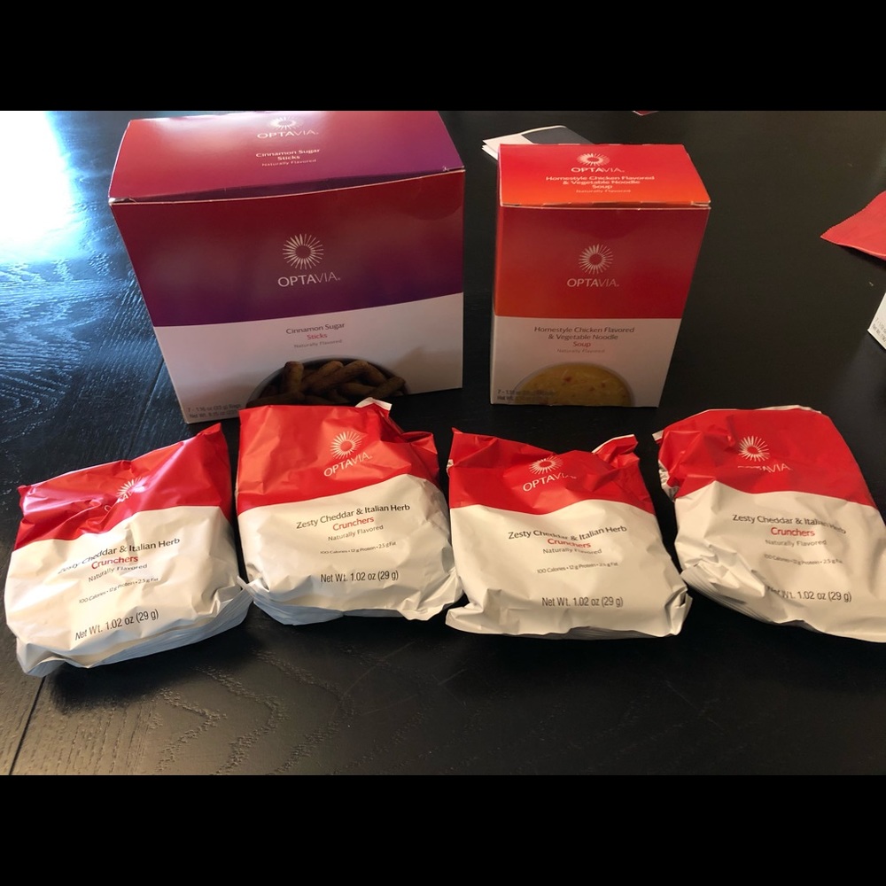 Optavia sticks, crunchers and soup!